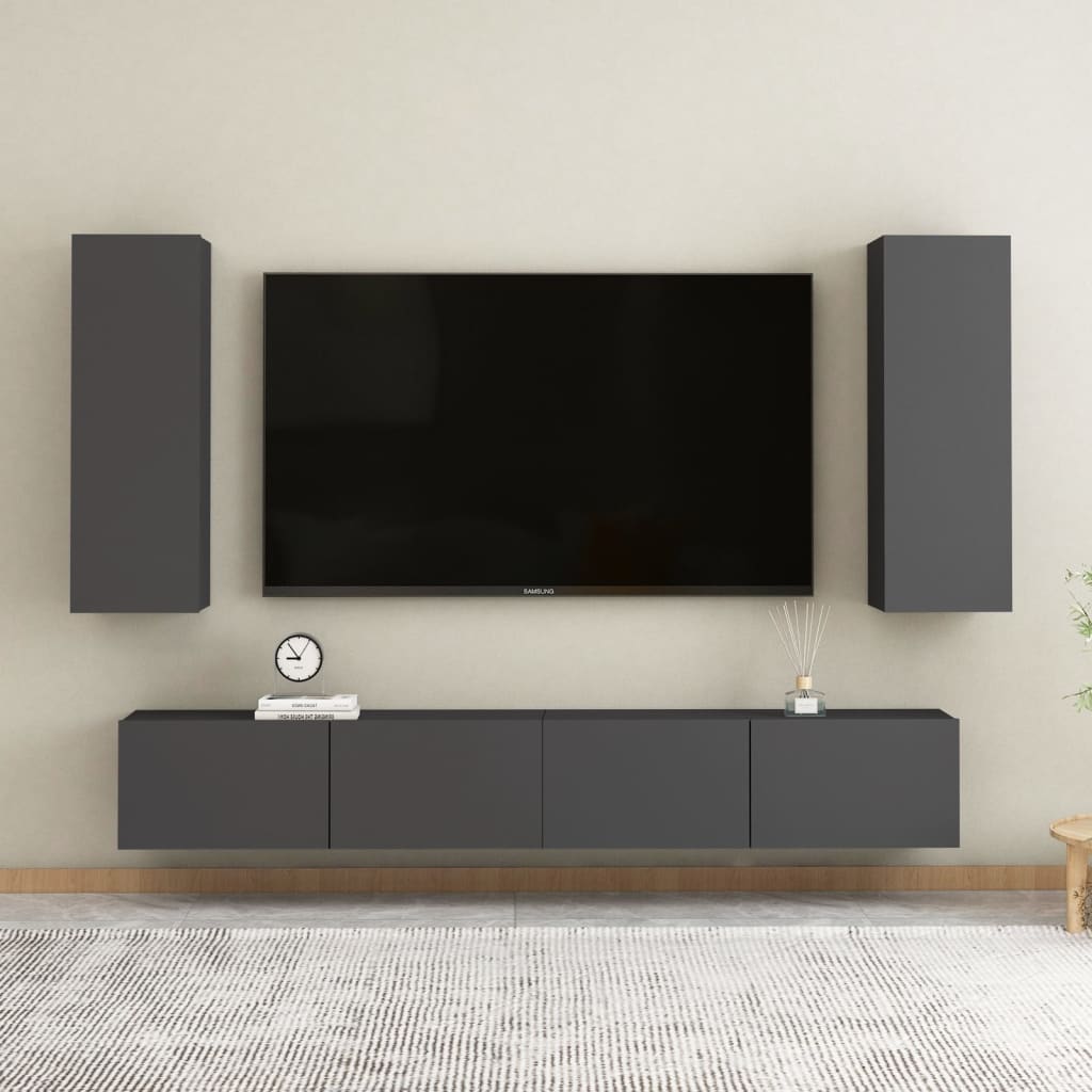 Tv Stolek Šedý 30,5X30X Kompozitní Dřevo