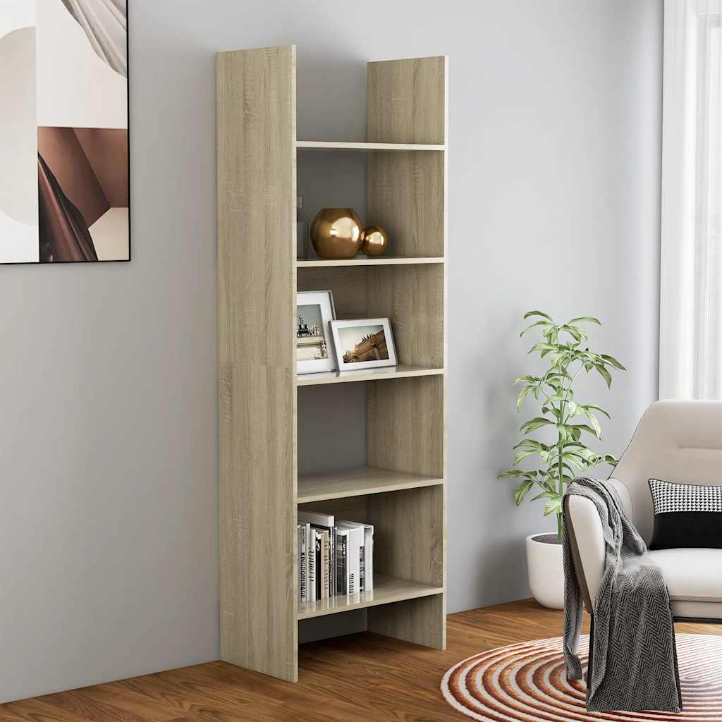 Knihovna Betonově Šedá 60 X 35 X 180 Cm Kompozitní Dřevo
