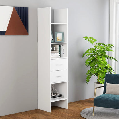 Knihovna Betonově Šedá 40 X 35 X 180 Cm Kompozitní Dřevo