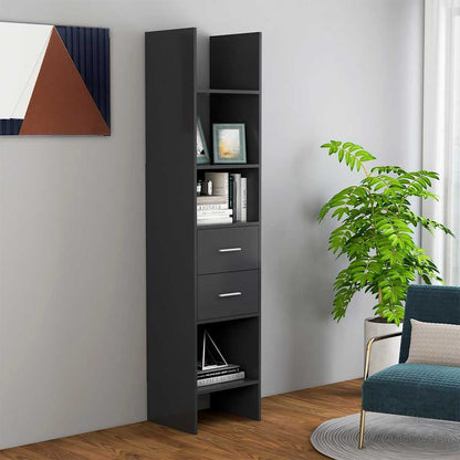 Knihovna Betonově Šedá 40 X 35 X 180 Cm Kompozitní Dřevo