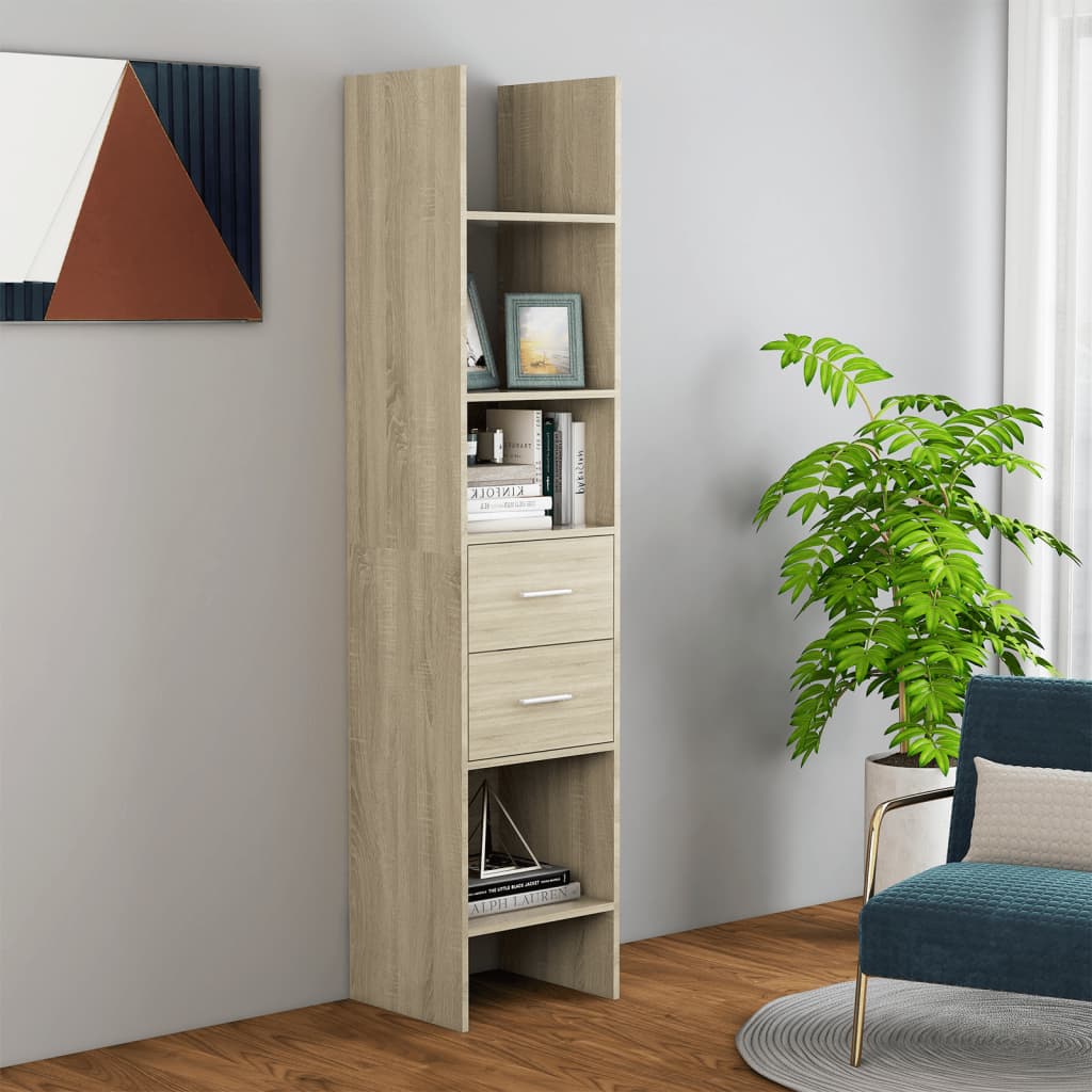 Knihovna Betonově Šedá 40 X 35 X 180 Cm Kompozitní Dřevo