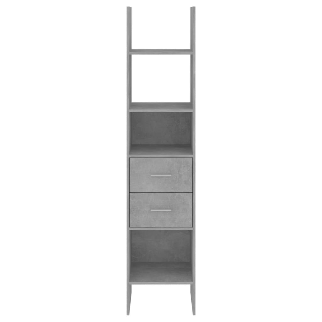 Knihovna Betonově Šedá 40 X 35 X 180 Cm Kompozitní Dřevo