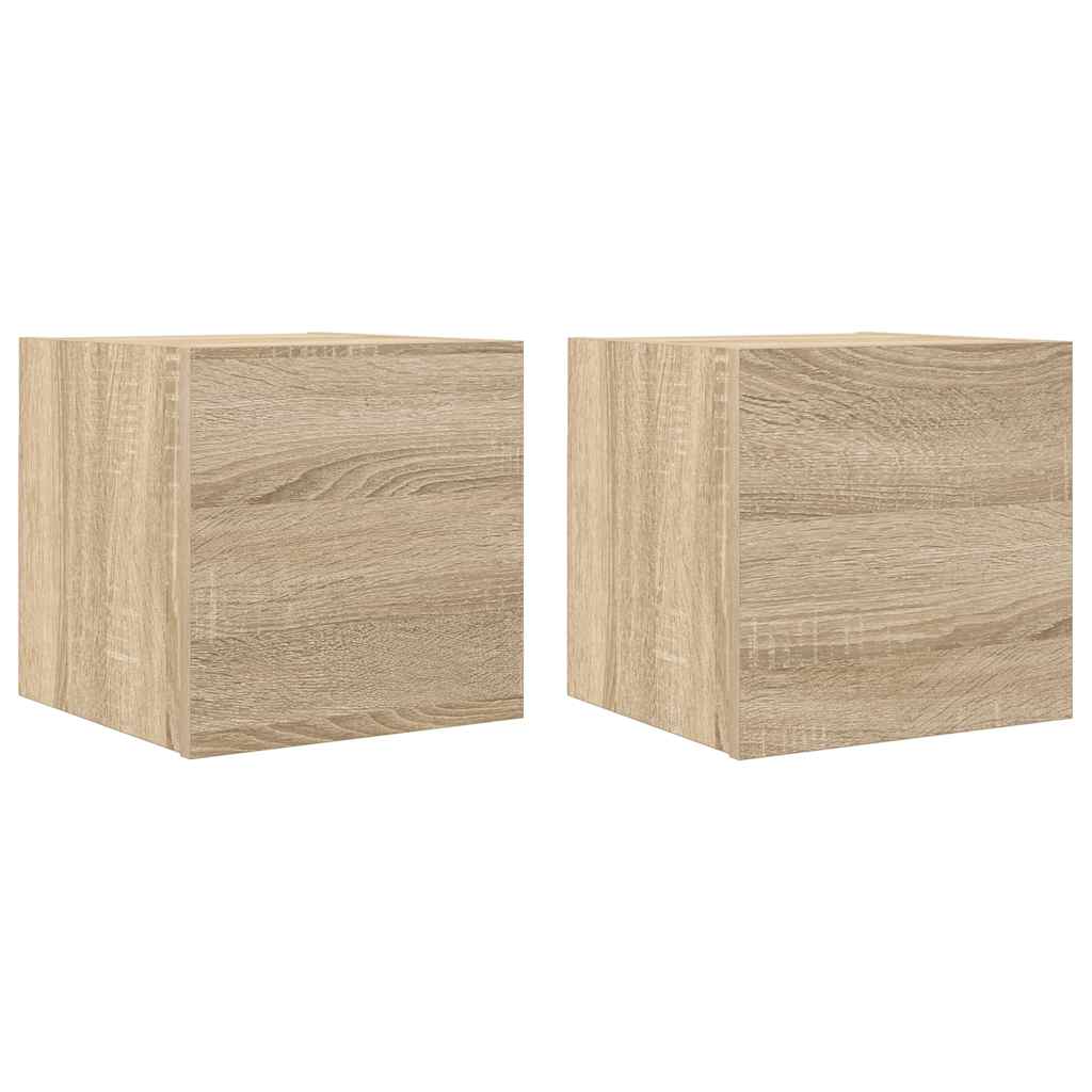 Nástěnné Tv Skříňky 2 Ks 30,5X30X30 Cm