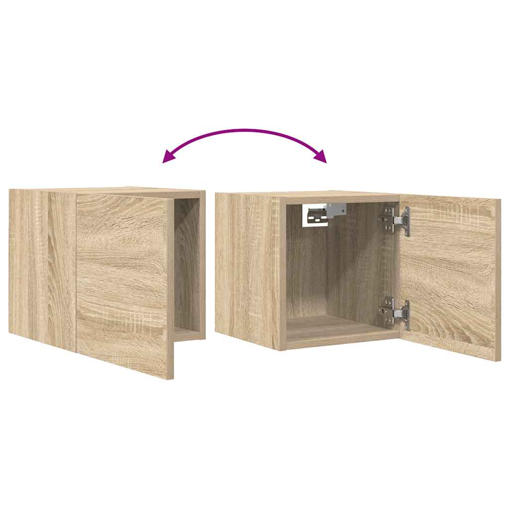 Nástěnné Tv Skříňky 2 Ks 30,5X30X30 Cm