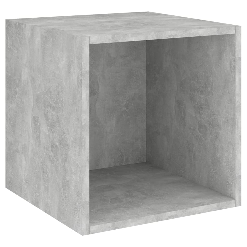 Nástěnné Skříňky 2 Ks Betonově Šedé 37 X 37 X 37 Cm Dřevotříska