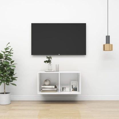 Nástěnná Tv Skříňka Šedá Vysoký Lesk 37X37X142,5 Cm Dřevotříska