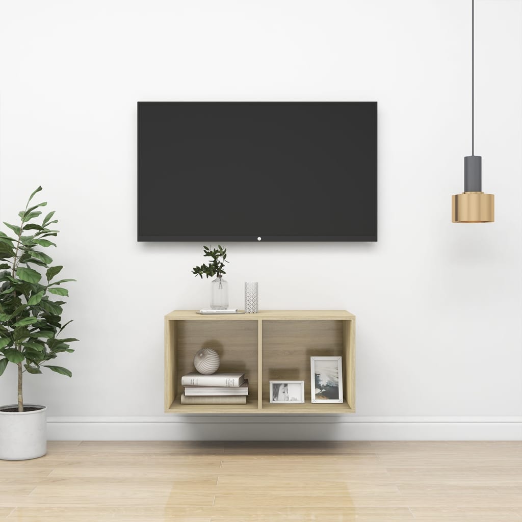 Nástěnná Tv Skříňka Šedá Vysoký Lesk 37X37X142,5 Cm Dřevotříska
