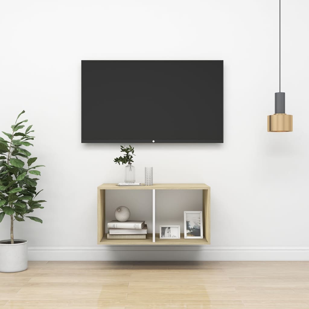 Nástěnná Tv Skříňka Šedá Vysoký Lesk 37X37X142,5 Cm Dřevotříska