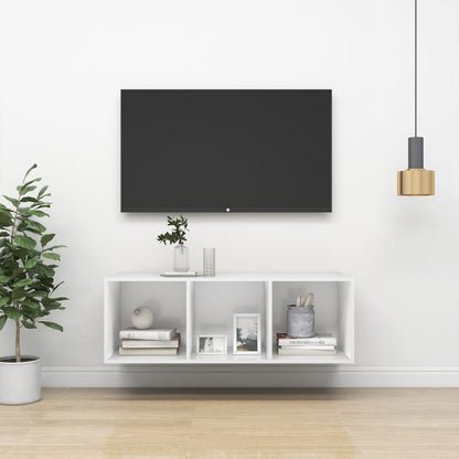Nástěnná Tv Skříňka Šedá Vysoký Lesk 37X37X142,5 Cm Dřevotříska