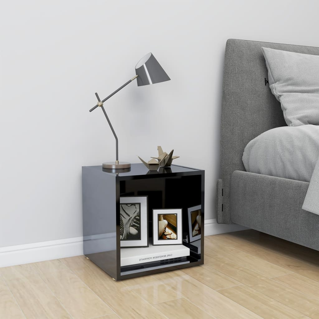 Tv Stolky 4 Ks Bílé Vysoký Lesk 37X35X37 Cm Kompozitní Dřevo