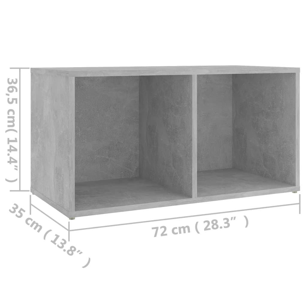 Tv Stolek Betonově Šedý 72 X 35 X 36,5 Cm Kompozitní Dřevo Betonová Šedá