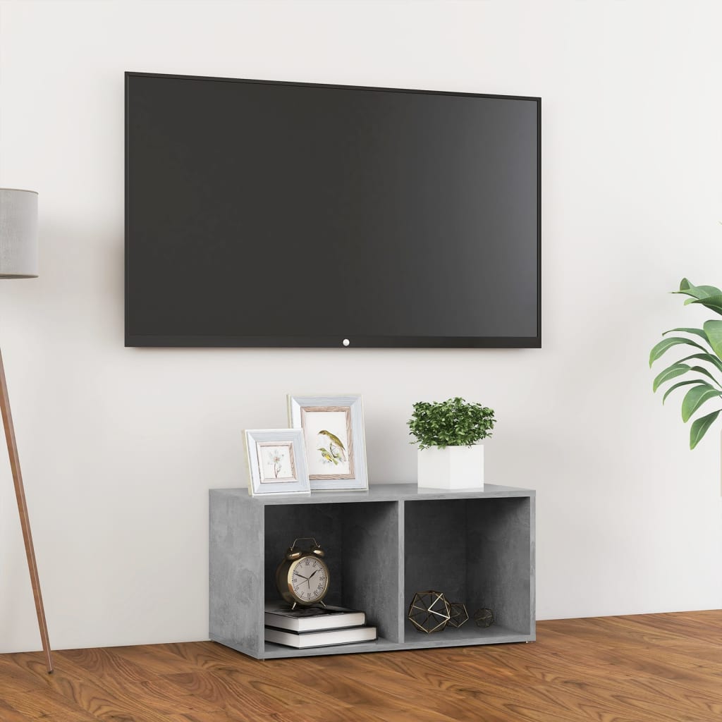 Tv Stolek Betonově Šedý 72 X 35 X 36,5 Cm Kompozitní Dřevo Betonová Šedá