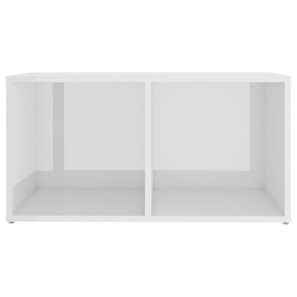Tv Stolek Bílý Vysoký Lesk 72 X 35 X 36,5 Cm Kompozitní Dřevo