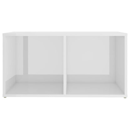 Tv Stolek Bílý Vysoký Lesk 72 X 35 X 36,5 Cm Kompozitní Dřevo