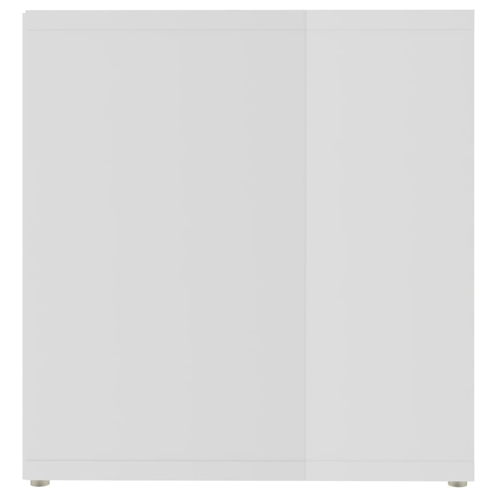 Tv Stolek Bílý Vysoký Lesk 72 X 35 X 36,5 Cm Kompozitní Dřevo