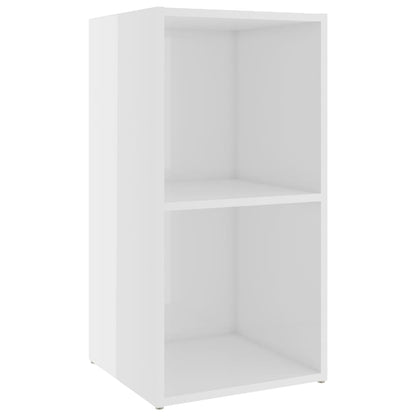 Tv Stolek Bílý Vysoký Lesk 72 X 35 X 36,5 Cm Kompozitní Dřevo