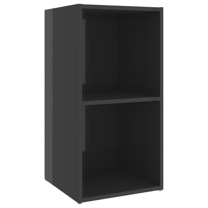 Tv Stolek Šedý Vysoký Lesk 72 X 35 X 36,5 Cm Kompozitní Dřevo Šedá S Vysokým Leskem