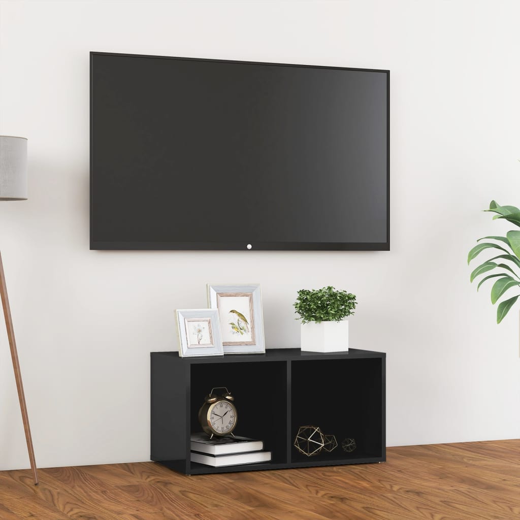 Tv Stolek Šedý Vysoký Lesk 72 X 35 X 36,5 Cm Kompozitní Dřevo Šedá S Vysokým Leskem