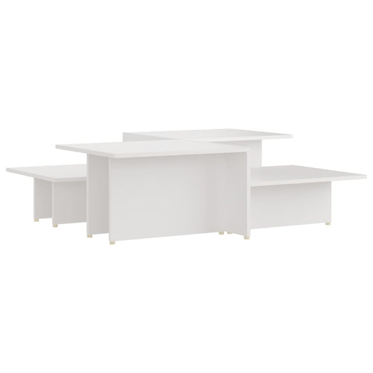 Konferenční Stolky 2 Ks Bílé 111,5 X 50 X 33 Cm Dřevotříska