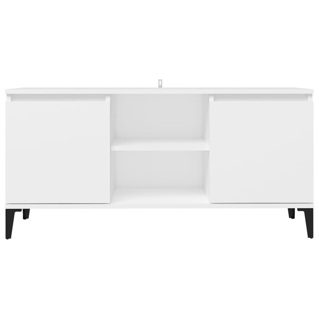 Tv Stolek S Kovovými Nohami Bílý 103,5 X 35 X 50 Cm