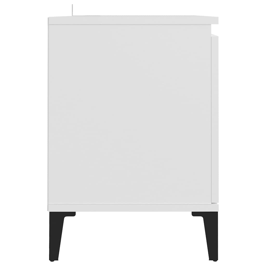 Tv Stolek S Kovovými Nohami Bílý 103,5 X 35 X 50 Cm