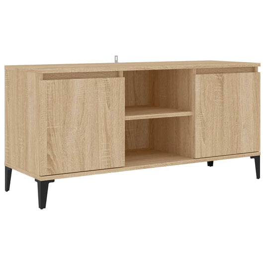 Tv Stolek S Kovovými Nohami Dub Sonoma 103,5 X 35 X 50 Cm