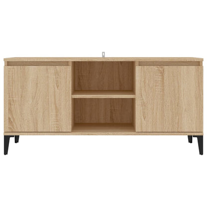 Tv Stolek S Kovovými Nohami Dub Sonoma 103,5 X 35 X 50 Cm