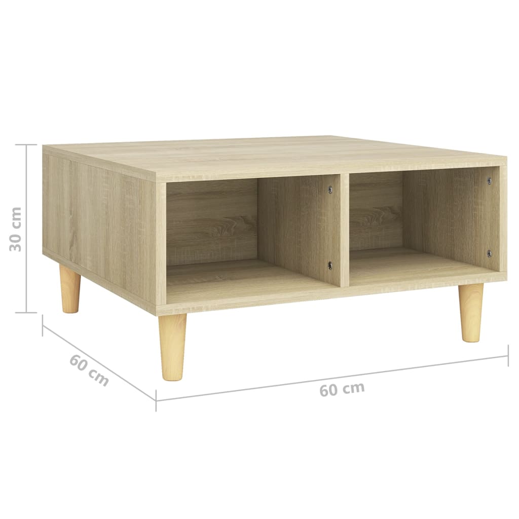 Konferenční Stolek 60 X 60 X 30 Cm Kompozitní Dřevo