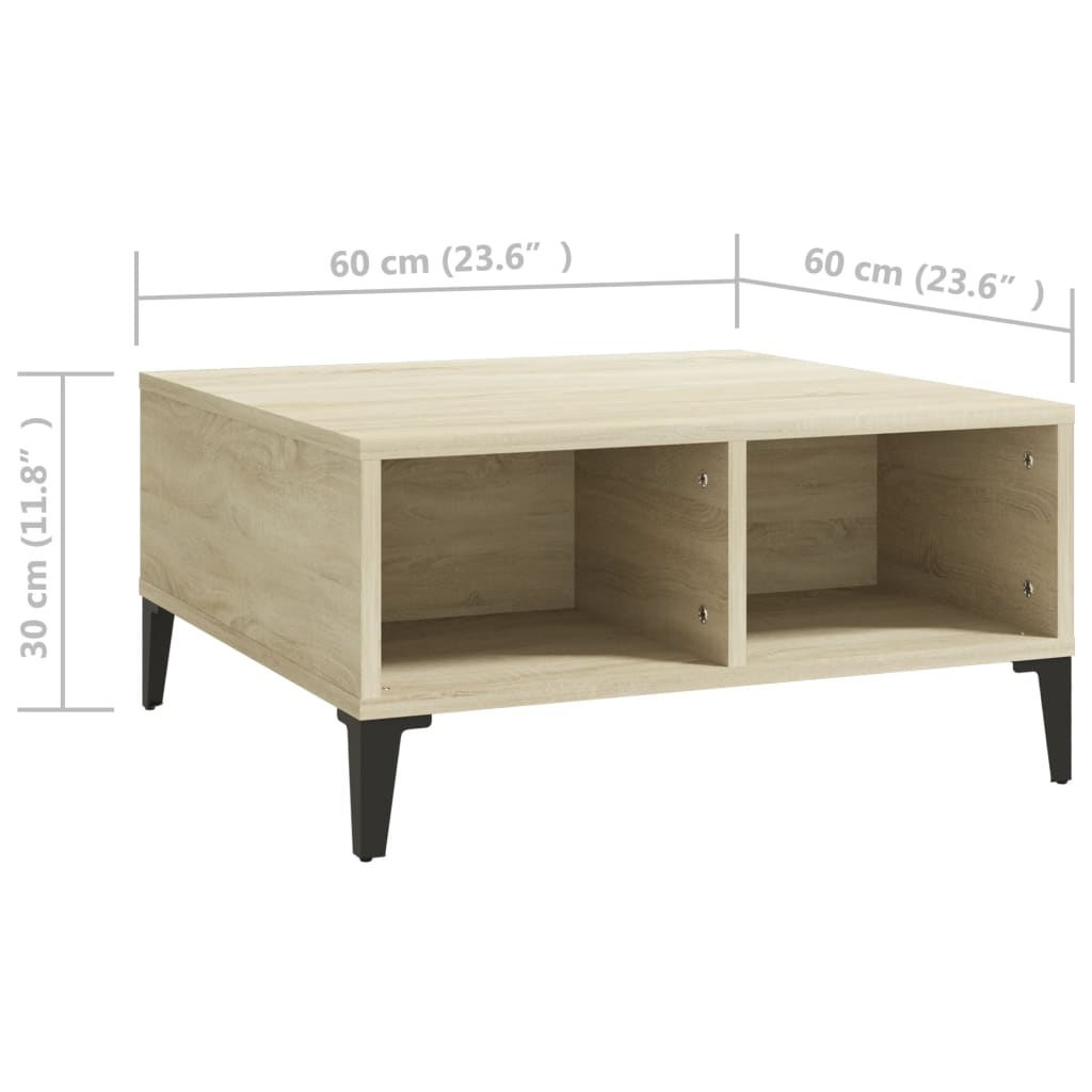 Konferenční Stolek 60 X 60 X 30 Cm Kompozitní Dřevo