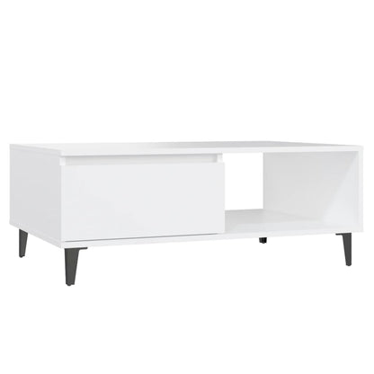 Konferenční Stolek Bílý 90 X 60 X 35 Cm Dřevotříska