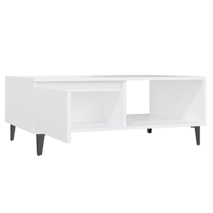 Konferenční Stolek Bílý 90 X 60 X 35 Cm Dřevotříska