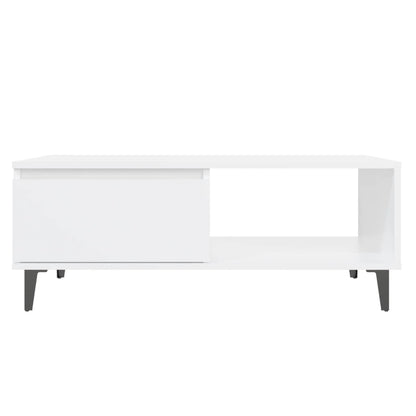 Konferenční Stolek Bílý 90 X 60 X 35 Cm Dřevotříska