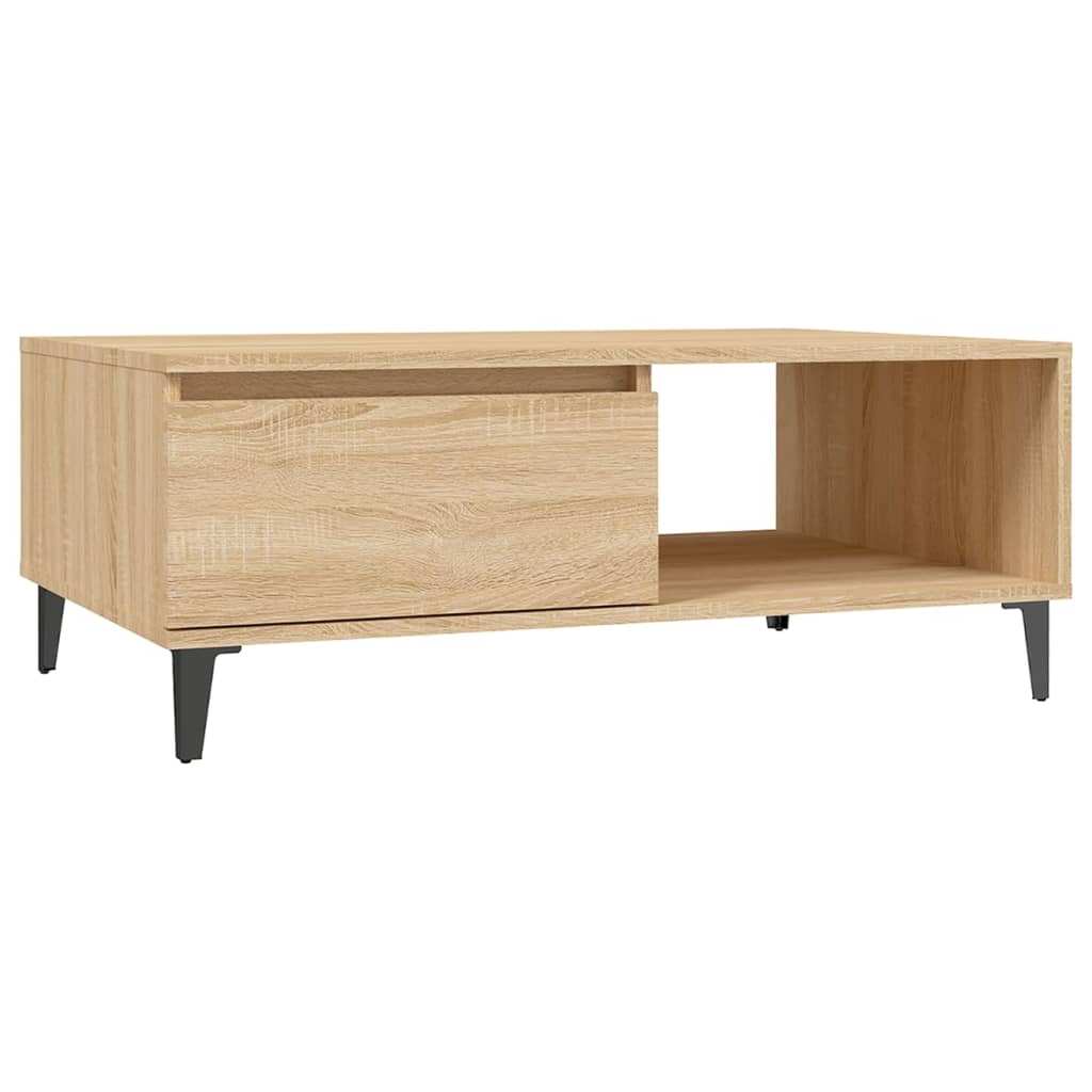 Konferenční Stolek Dub Sonoma 90 X 60 X 35 Cm Kompozitní Dřevo