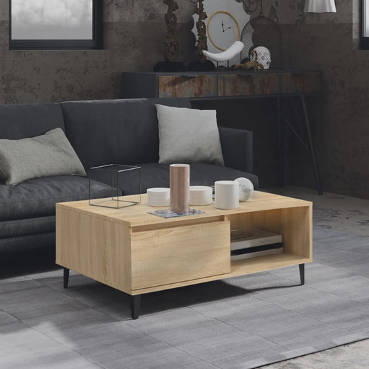 Konferenční Stolek Dub Sonoma 90 X 60 X 35 Cm Kompozitní Dřevo
