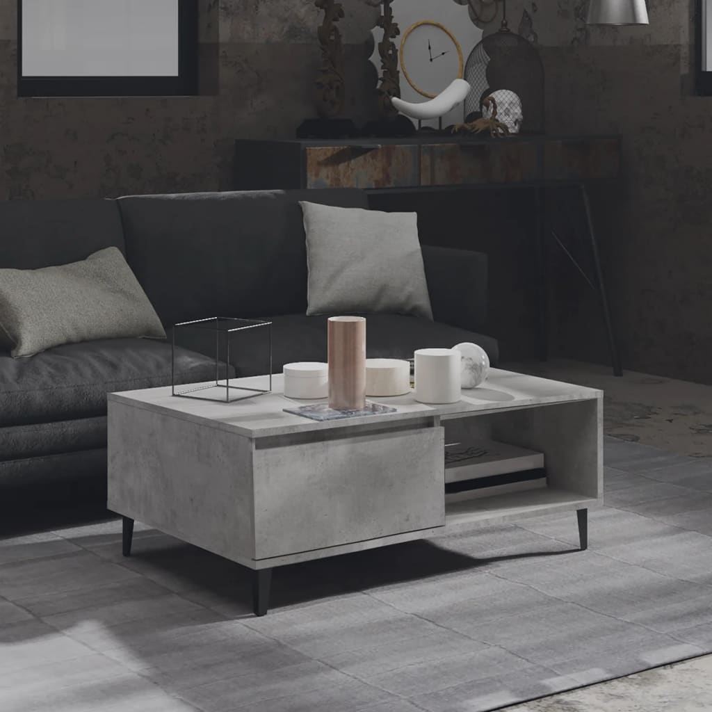 Konferenční Stolek Betonově Šedý 90X60X35 Cm Kompozitní Dřevo