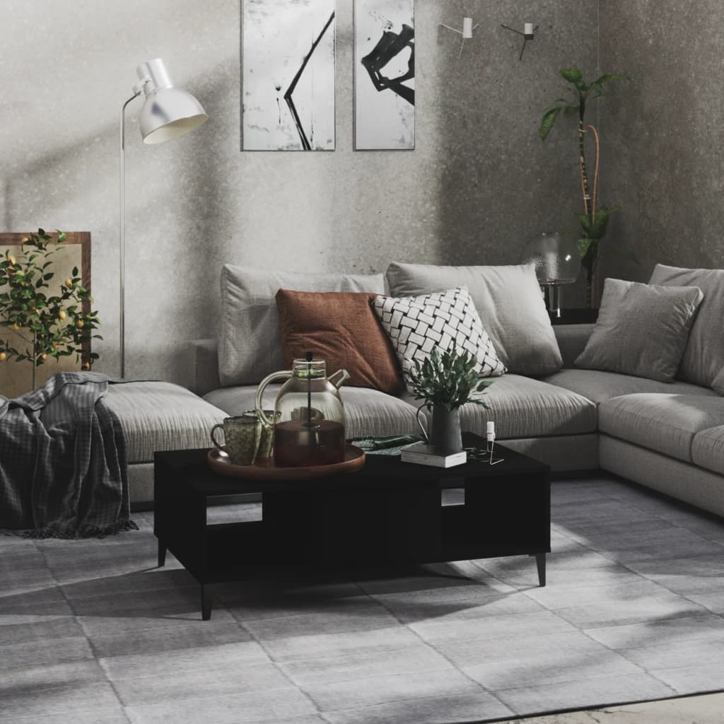 Konferenční Stolek Černý Lesklý 103,5X60X35 Cm Kompozitní Dřevo