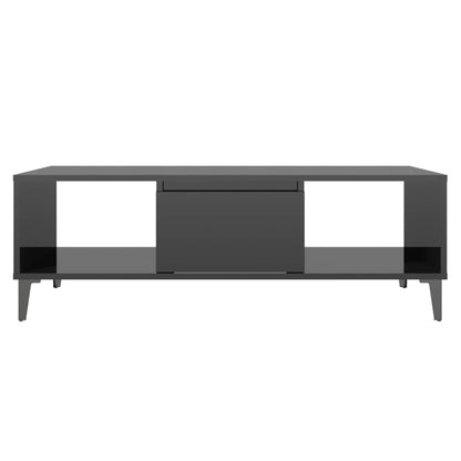 Konferenční Stolek Černý Lesklý 103,5X60X35 Cm Kompozitní Dřevo