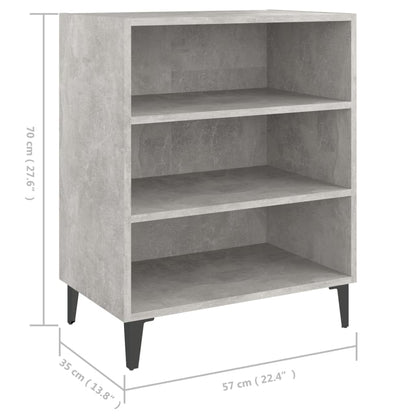 Příborník Betonově Šedý 57 X 35 X 70 Cm Kompozitní Dřevo