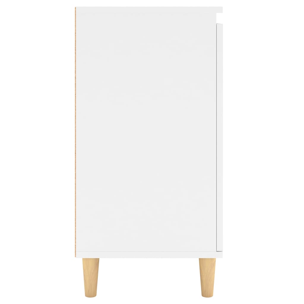 Příborník S Dřevěnými Nohami Bílý 60X35X70 Cm Kompozitní Dřevo