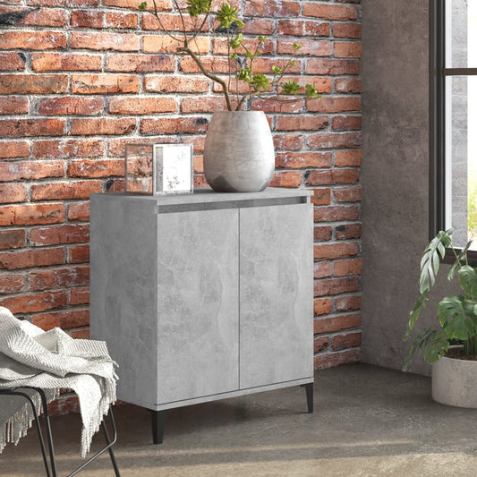 Příborník Betonově Šedý 60 X 35 X 70 Cm Kompozitní Dřevo
