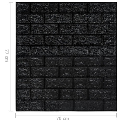 3D Tapeta Cihly Samolepící 10 Ks Černá