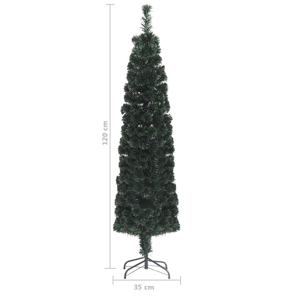 Umělý Úzký Vánoční Stromek Se Stojanem 120 Cm Optické Vlákno
