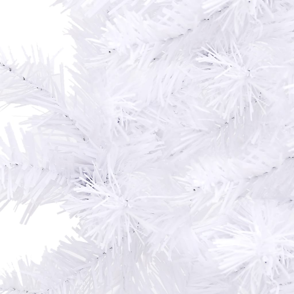 Rohový Umělý Vánoční Stromek Bílý 240 Cm Pvc