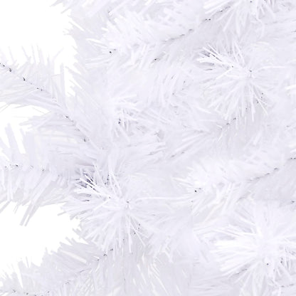Rohový Umělý Vánoční Stromek Bílý 240 Cm Pvc