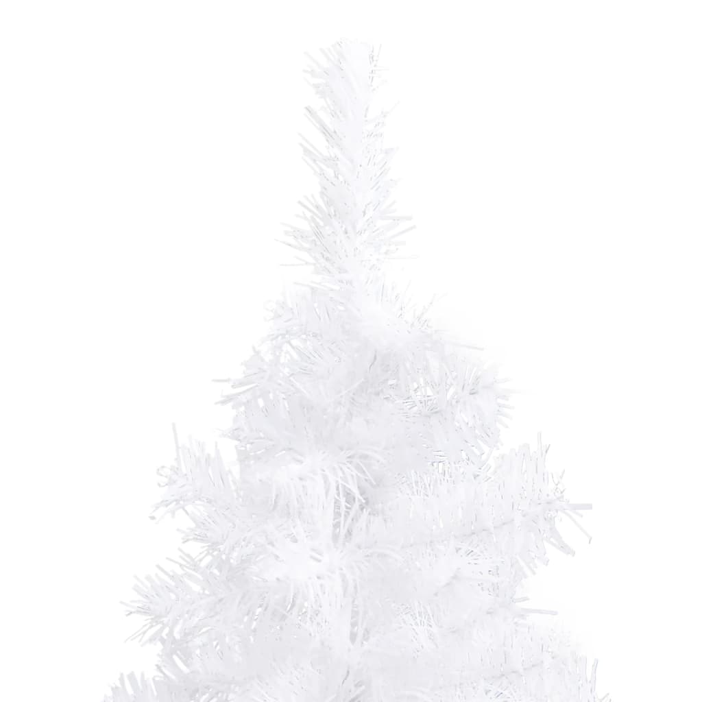 Rohový Umělý Vánoční Stromek Bílý 240 Cm Pvc