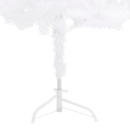 Rohový Umělý Vánoční Stromek Bílý 240 Cm Pvc