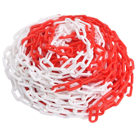Výstražný řetěz červený a bílý 100 m Ø 6 mm plast