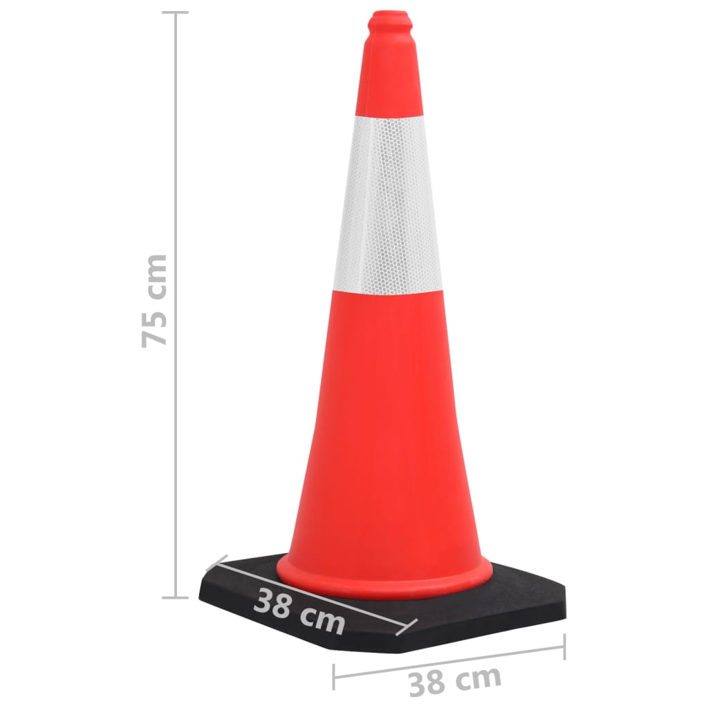 Reflexní Dopravní Kužely S Těžkými Základnami 10 Ks