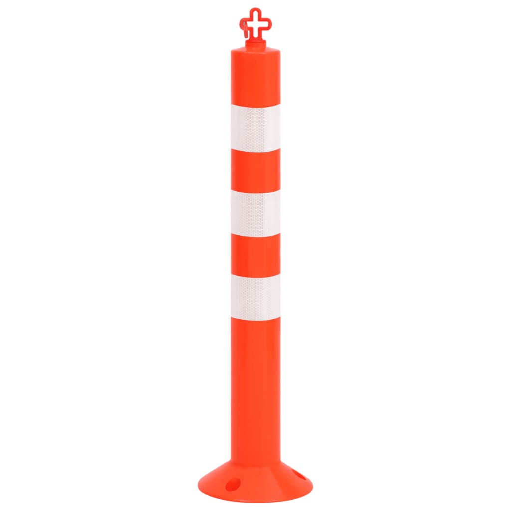 Zahrazovací Sloupky K Řízení Dopravy 4 Ks S Řetězem 75 Cm Pe
