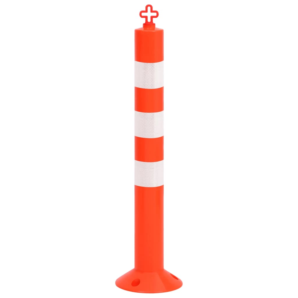 Zahrazovací Sloupky K Řízení Dopravy 4 Ks S Řetězem 75 Cm Pe